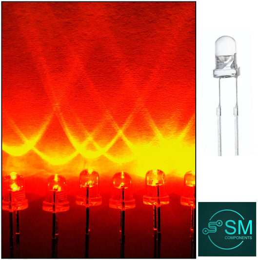 3mm 100pcs Red LED Flicker Flame Diodes  DIY Candle Light Emitting Diodes