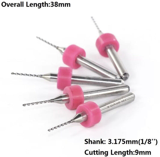 10Pcs 0.8mm PCB Print Circuit Board Carbide Mini Micro Drill Bit Set