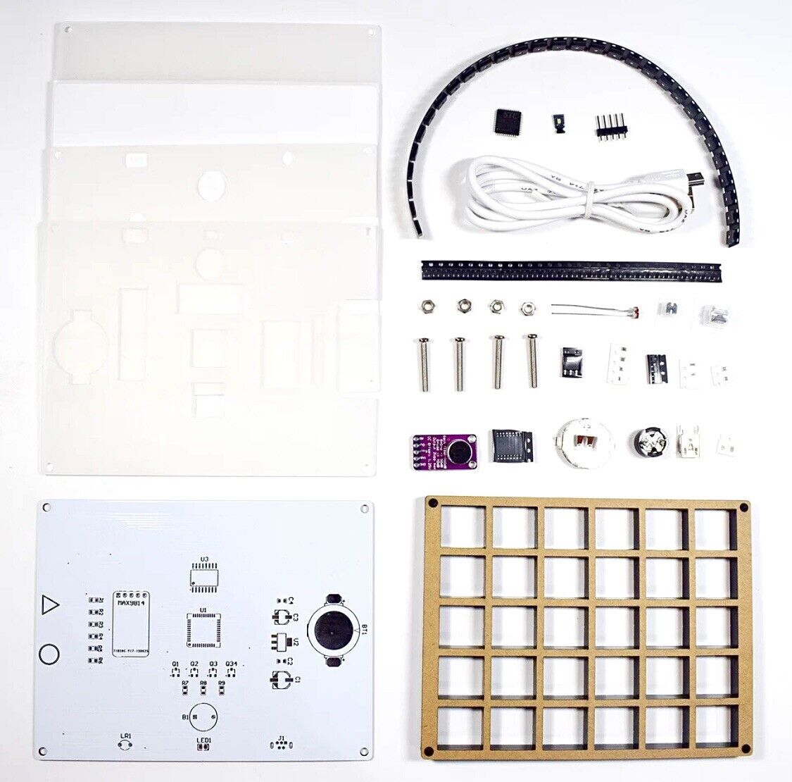 DIY Multi-function RGB LED Cool Full Colour Music Spectrum Clock Geekcreit