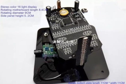 Assembled Finished RGB Electronic Rotating 16 RGB SMD LED Disc Kit POV Unit