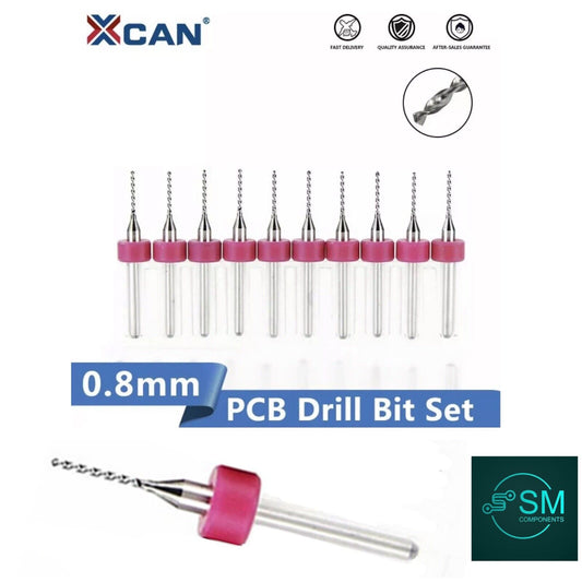 10Pcs 0.8mm PCB Print Circuit Board Carbide Mini Micro Drill Bit Set