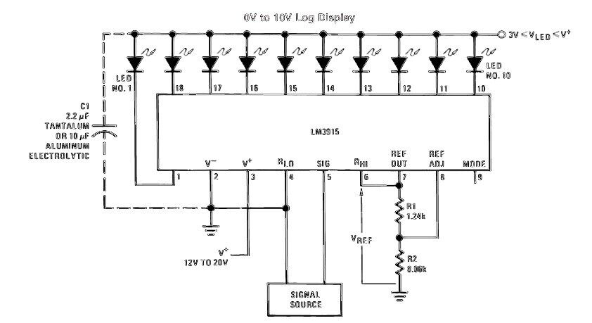 12PCS LM3914N-1 LM3915N-1 LM3916N-1 Logic Led VU Battery Meter Driver I/C 4 X ea