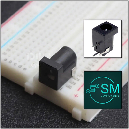 10 X DC-005 Tapered Pin Breadboard & PCB DC Power Jack 5.5mm x 2.1mm Female