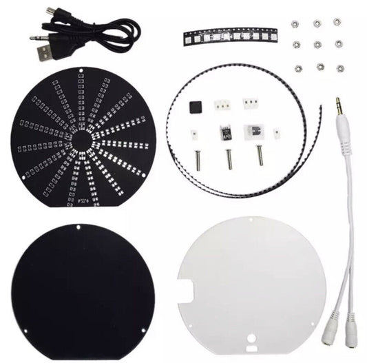 LED Audio Disc Visualizer Music Spectrum Display DIY Electronic SMD Soldering