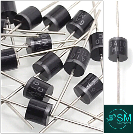 10PCS R6-6A10 6A 1000V 1KV 6 Amp Axial Silicon Rectifier Diodes Bridge Rectifier