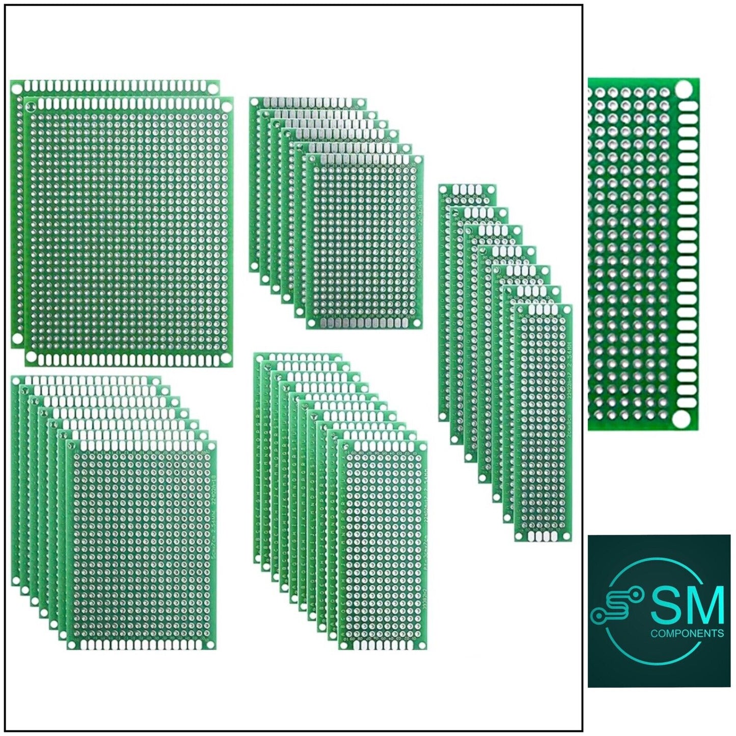 34PCS FR-4 PCB Prototype 5 Sizes Universal Board Breadboard Electronics Arduino