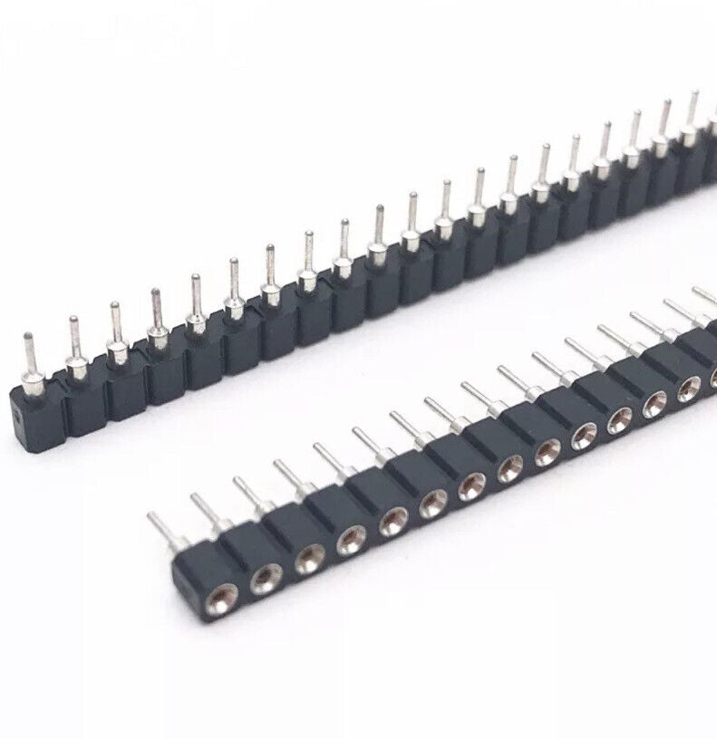 5pcs 1x40 Single Row 2.54mm Female Round Hole Header PCB IC Arduino Connector