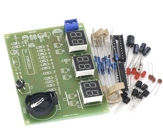 DIY Kit Electronic Digital Clock AT89C2051  Tube LED Display Beginners Training