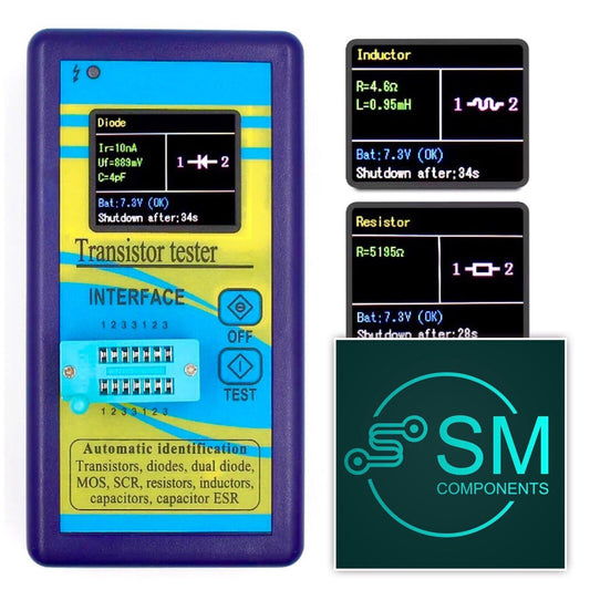 M328 Digital Component Transistor Tester Diode Triode Capacitance ESR LCR Meter