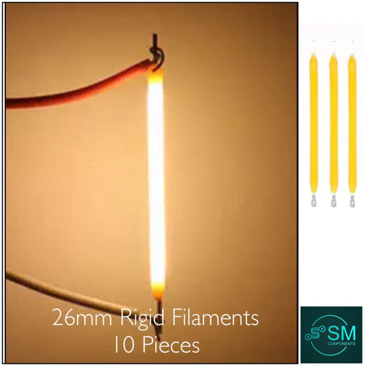 10PCS DC 3V LED 26mm WARM WHITE Silicone Filaments Led Light Emitting Diodes