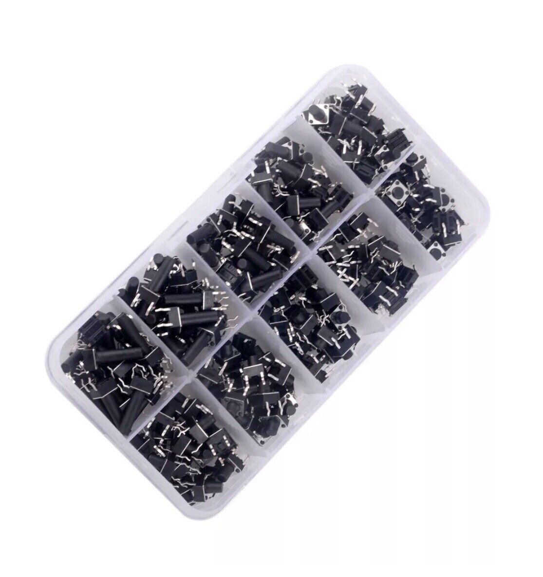 200pcs 6x6 Momentary Push Button Switch 10 Value Tactile Micro Switches Inc Box