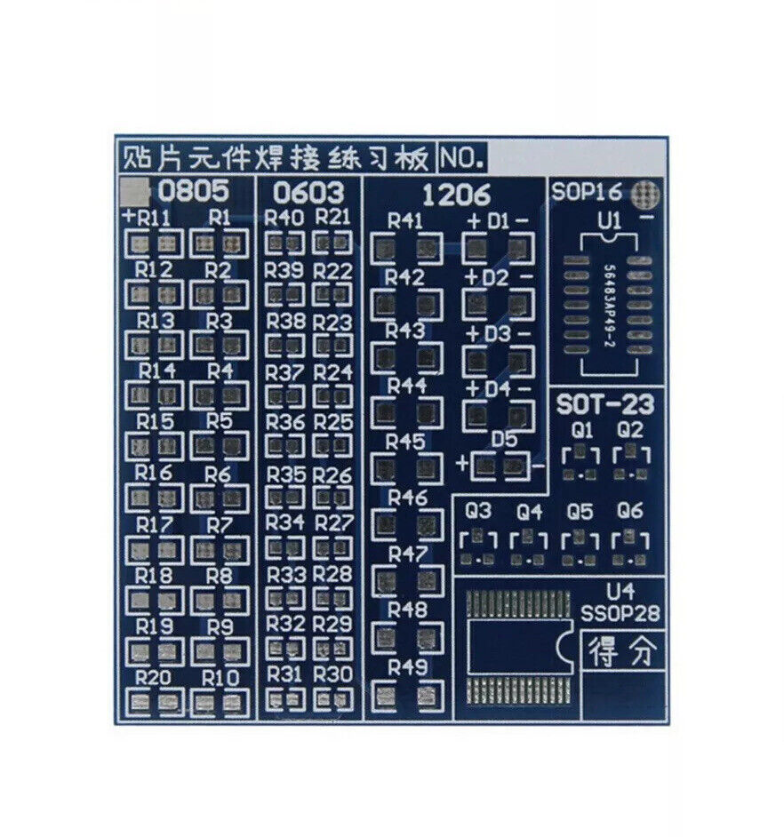 SMD/SMT PCB Component Soldering Practice Board Plate DIY Diode, Resistor, 2 Kits