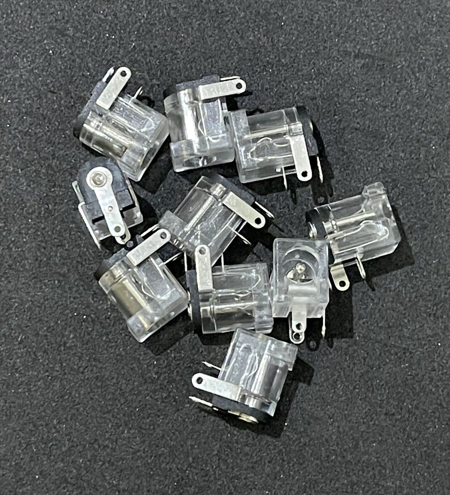 10pcs DC-005 TRANSPARENT Power Plug 5.5mm x 2.1mm Jack Socket Female PCB Mount