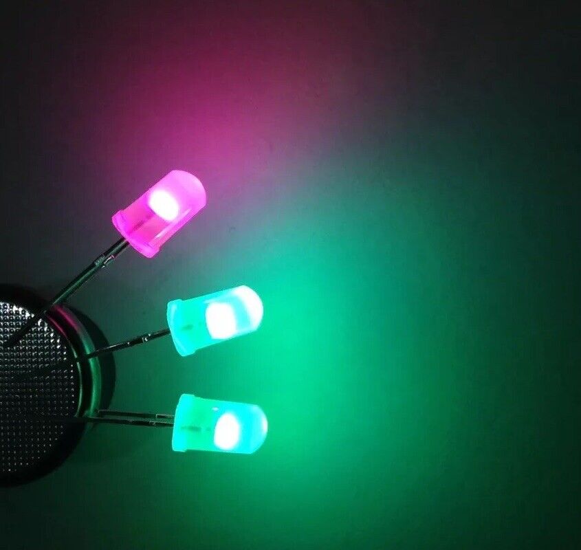 3mm LED Light Emitting Diode RGB Fast flash 100pcs Short Leg Diffused Round Top