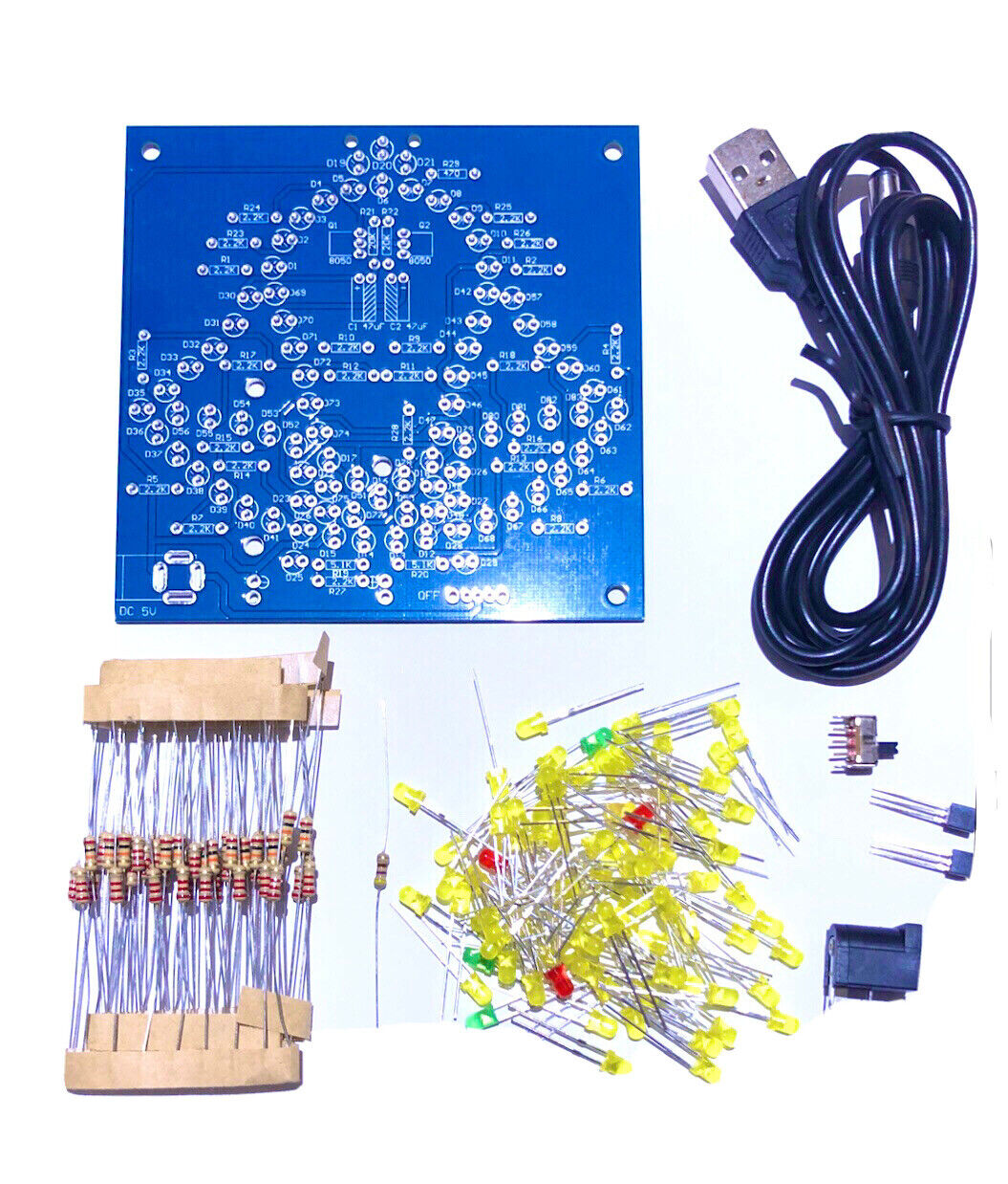 DIY LED Wobbly Bells Project Electronic Education Circuit YELLOW Flashing Kit