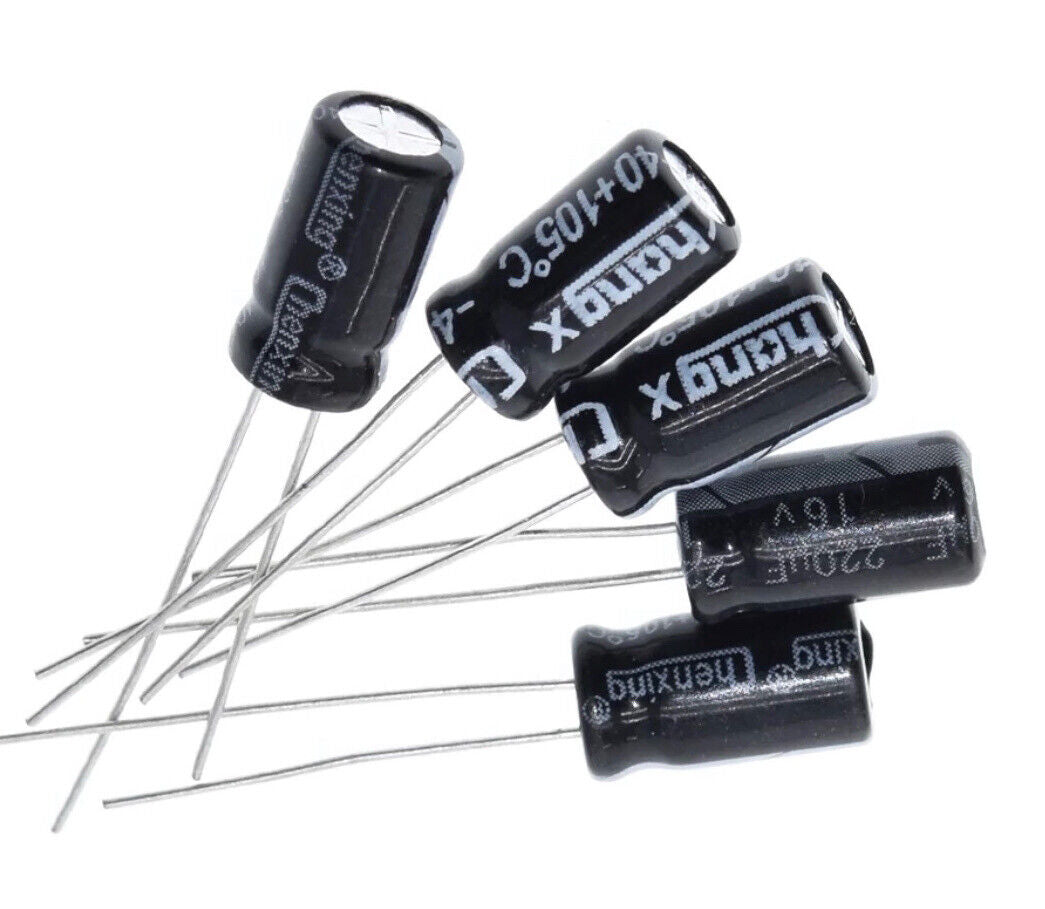 120pcs 12 Values Assorted Electrolytic Capacitors Assortment Kits 0.22uF~470uF