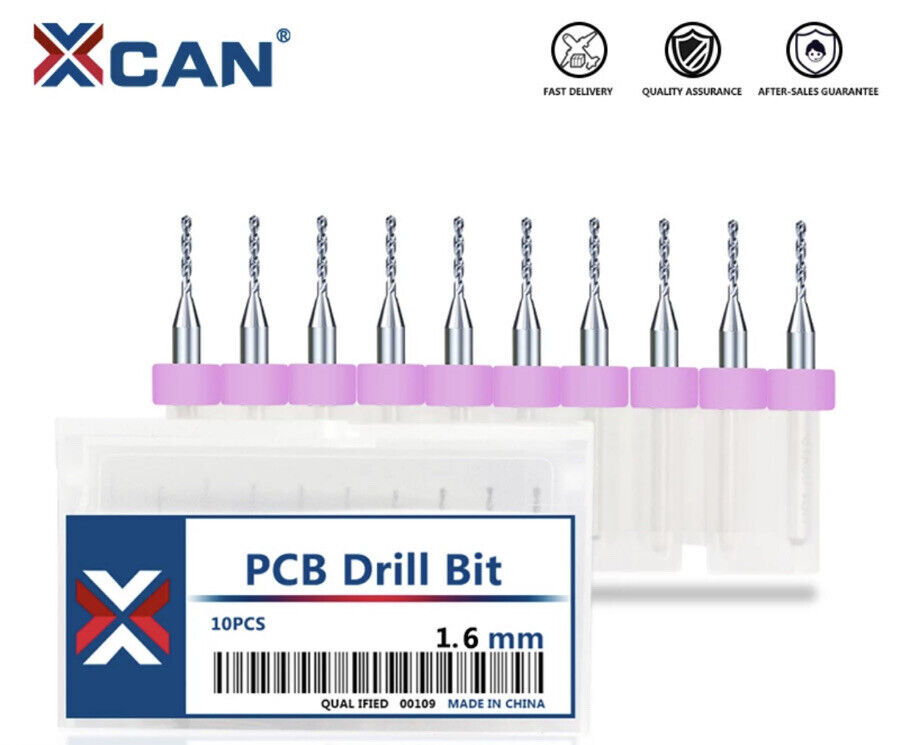 10Pcs 1.6mm PCB Print Circuit Board Carbide Mini Micro Drill Bit Set