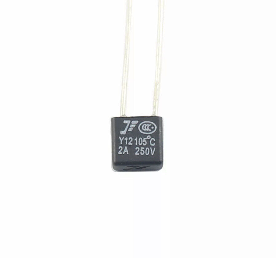 70pcs RH Thermal Fuse 102℃~135° C Degree 250V 2A Black Square Temperature Switch