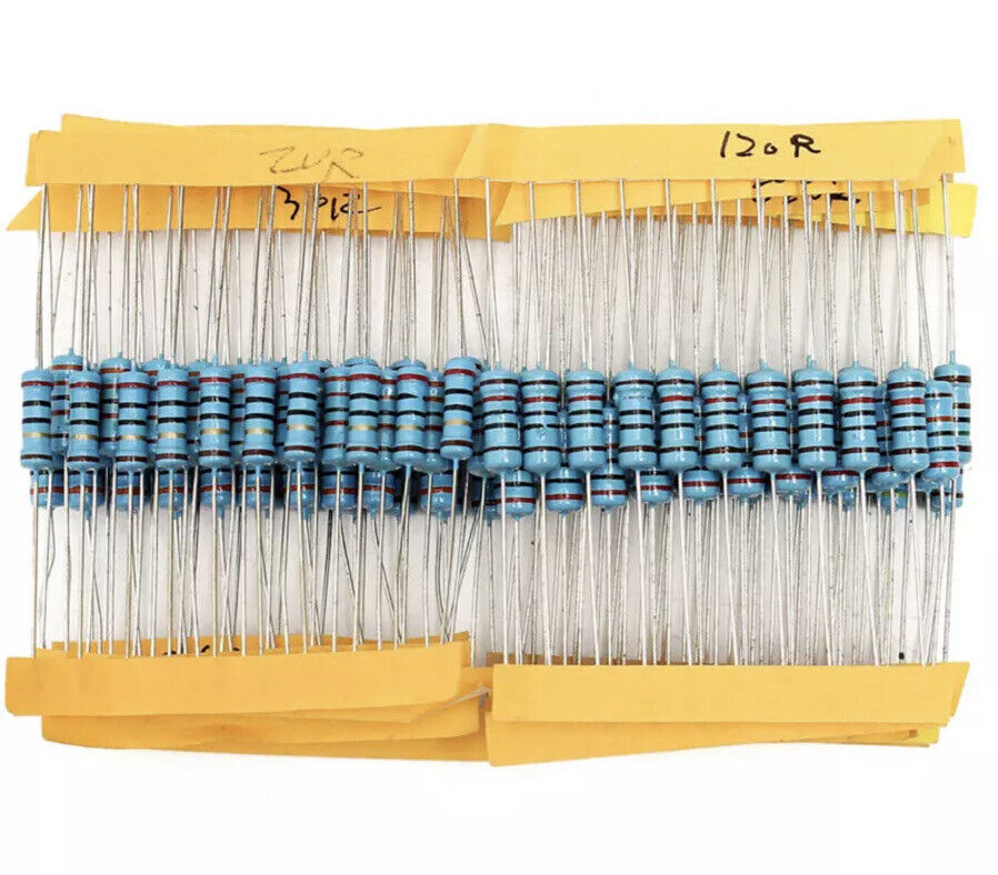 2440pcs/lot 122Values 1/2W 0.5W 1% Metal Film Resistors Assorted Pack