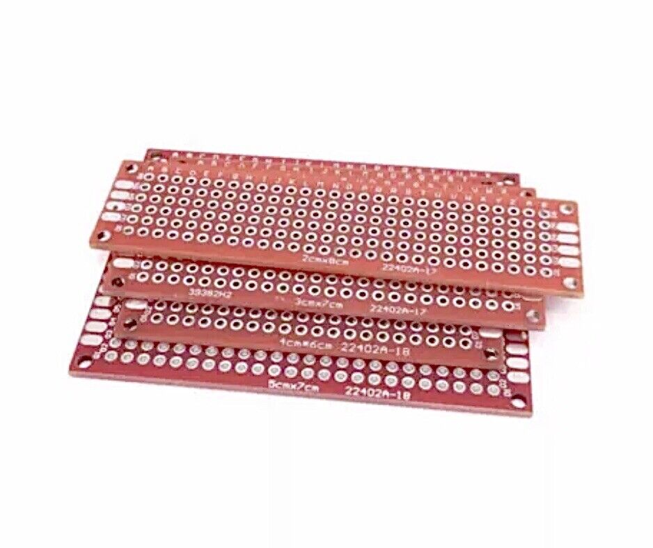 4Pcs PCB 70x50 60x40 70x30 80x20 Double Sided FR4 Arduino Soldering Proto RED