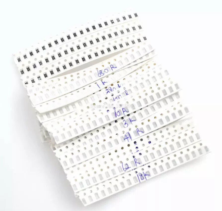 800PCS 1206 SMD Resistor Kit 40 Values X 20 Each 1% +- Assorted Kit 0-2M Ohms