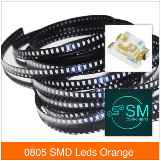 200pcs 0805 SMD ORANGE 605nm LED Electronics Components Light Emitting Diodes