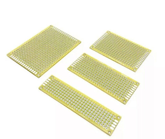 4Pcs PCB 70x50 60x40 70x30 80x20 Double Sided FR4 Arduino Soldering Proto YELLOW