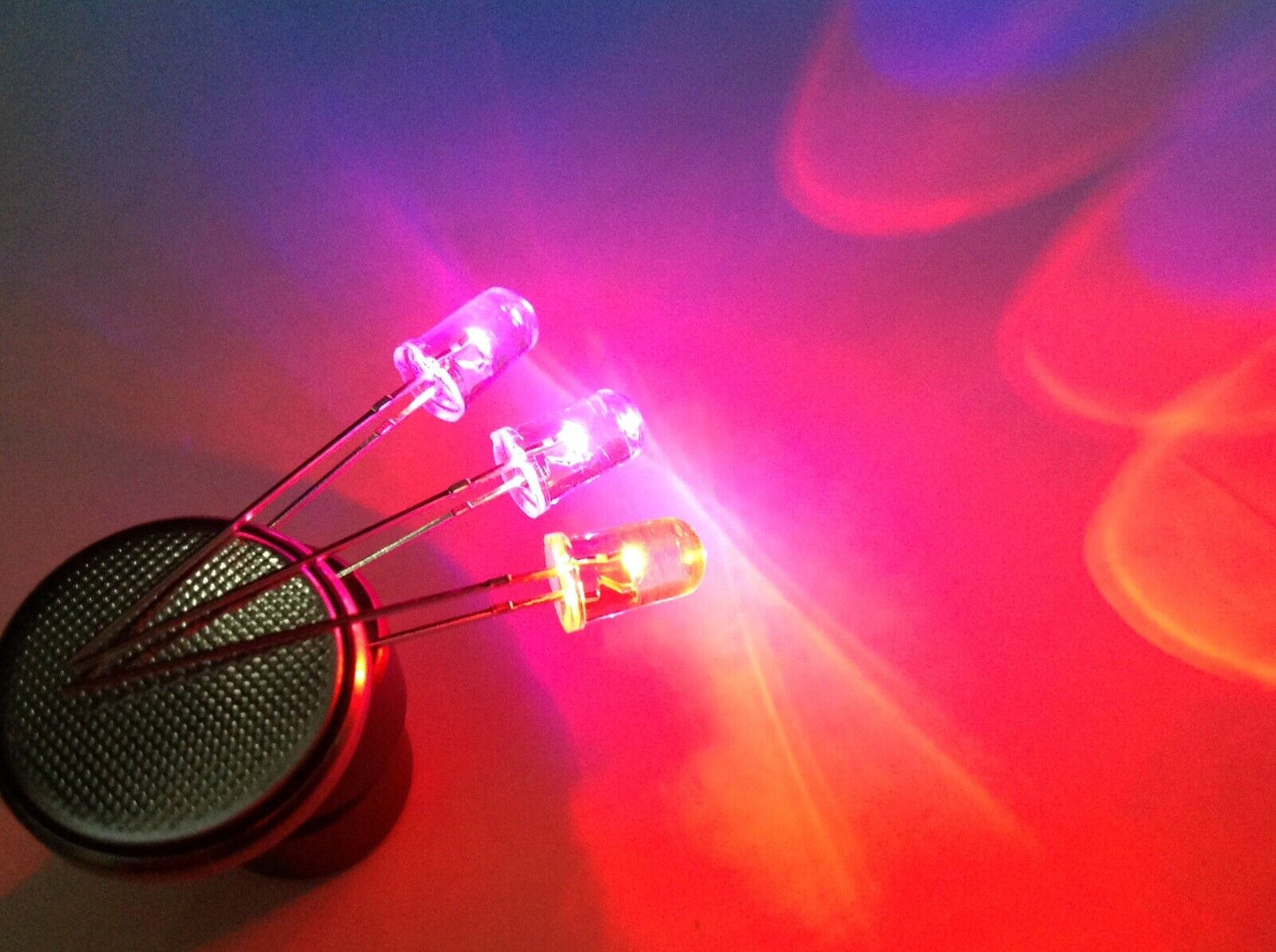 3MM Led Flashing Red Blue 1.0Hz Diode Round Head 100pcs F3 Diodes Red-Blue Flash