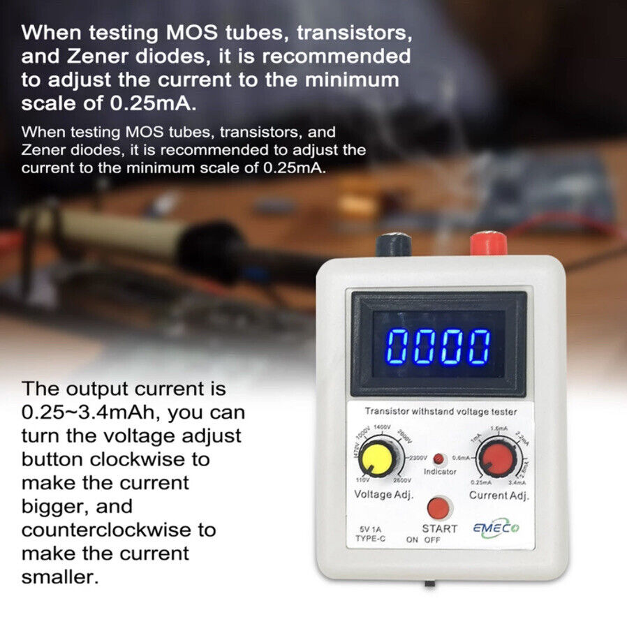 IGBT Test Unit Transistor Withstand Voltage  Electric Transistor Rechargeable