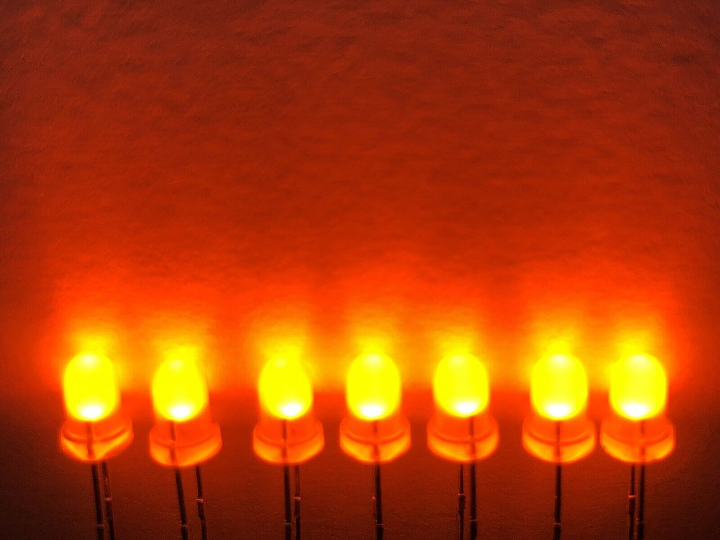 100pc 3mm ORANGE Diffused Round Top LED DIY Light Emitting Diodes 605nm