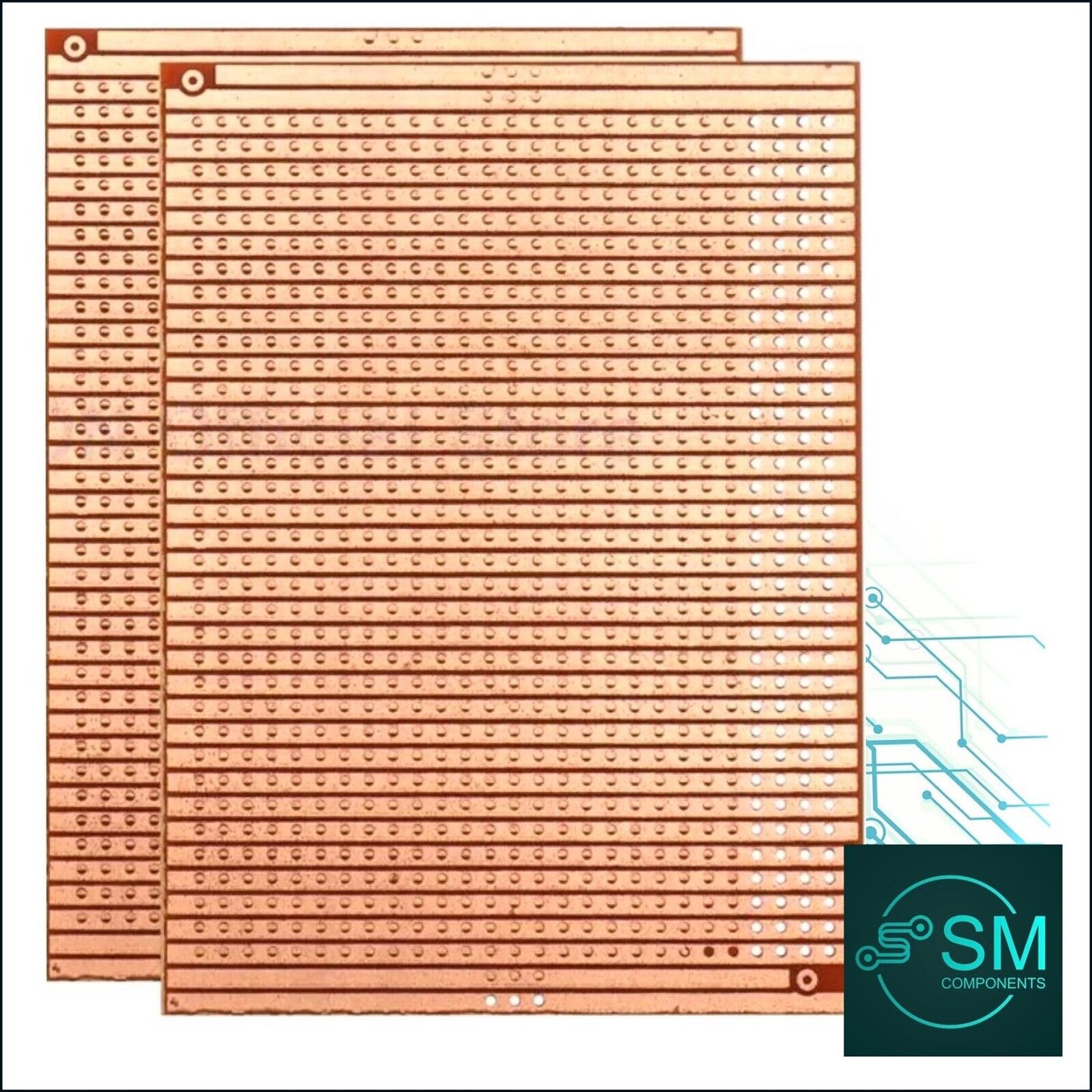 2 X DIY 7.4 x 10cm FR2 Universal Circuit PCB Board Breadboard Strip Prototype