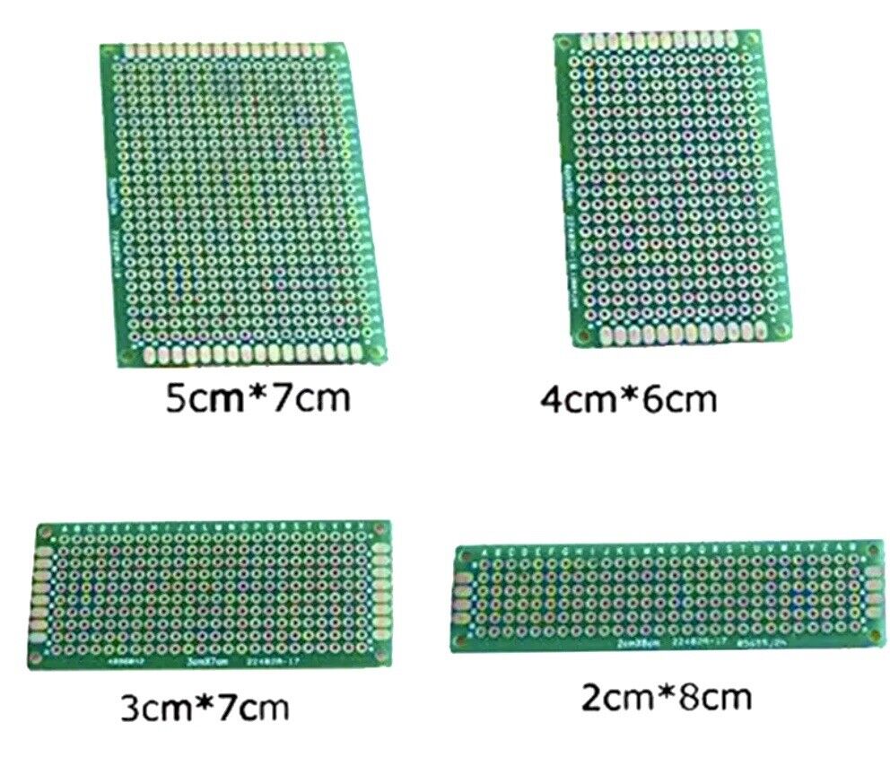 Double Sided Arduino Prototype PCB Tinned DIY 5x7 4x6 3x7 2x8CM  FR4 QTY:4