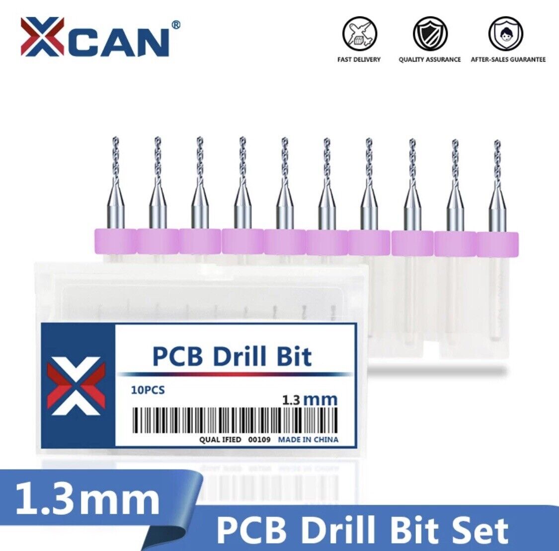 10Pcs 1.3mm PCB Print Circuit Board Carbide Mini Micro Drill Bit Set