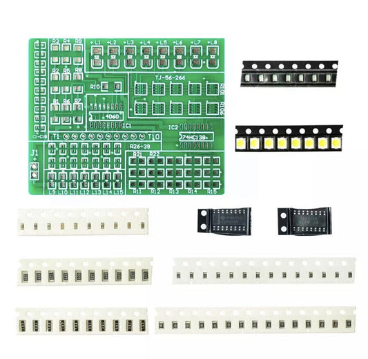 SMD/SMT PCB Component Soldering Practice Board Plate DIY Diode Resistors 74LS192