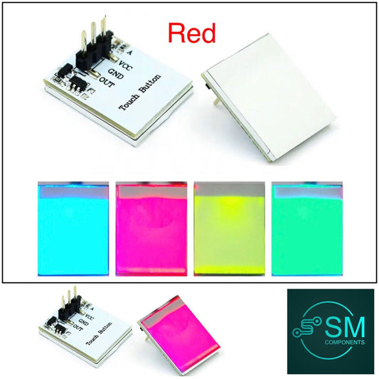 2PCS Capacitive Touch Switch Button RED LED Sensor Module HTTM DIY Kit