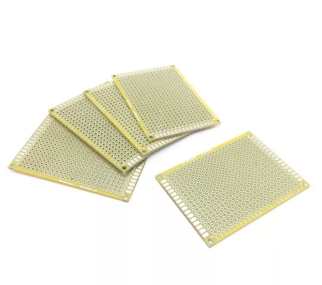 5Pc 70x50 Double Side FR4 Arduino Prototype Universal PCB Board Soldering YELLOW