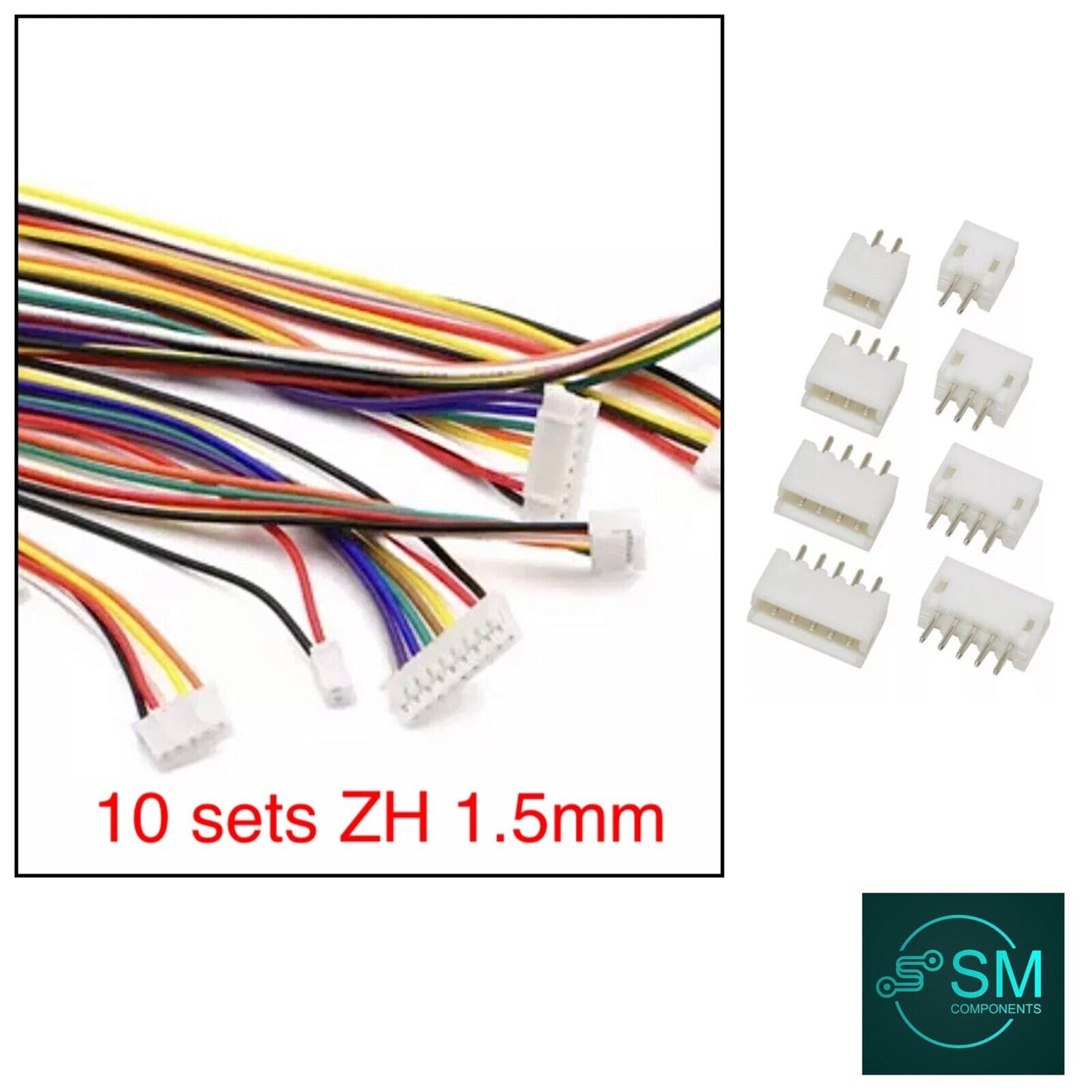 10 Sets 1.5mm ZH 4 Pin Wired Micro Connector Quadcopter Electronic Drone 20PCS