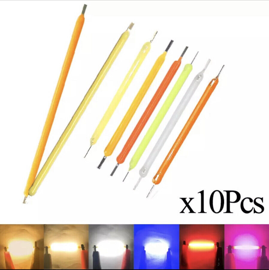 10Pcs DC 3V 100mA LED 40mm BLUE Silicone Filament Led Light Emitting Diodes