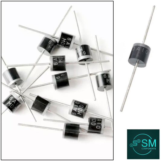 20pcs 6A10 R-6 DIP 6A 1000V electrical Axial Rectifier Diode DIY Electronics