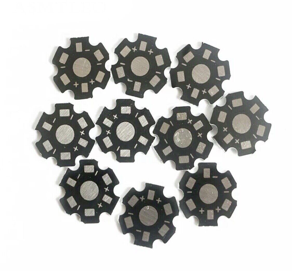 20PC BLACK 1-3-5W High Power LED PCB Aluminium Star base Heat sink DIY PCB 20mm