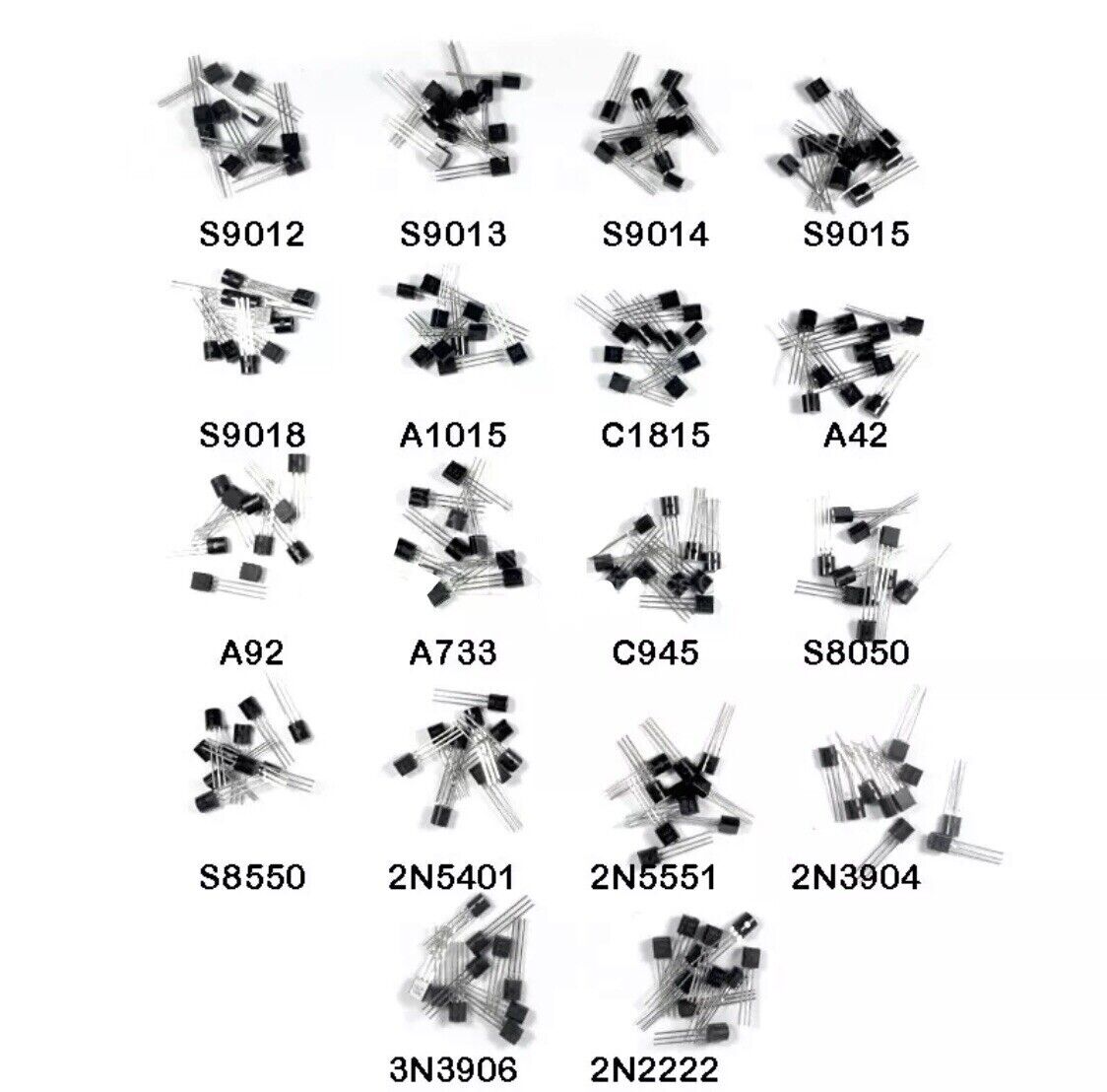 180Pcs Kit 18 Value x 10pcs TO-92 Assortment Bipolar Transistor Arduino DIY