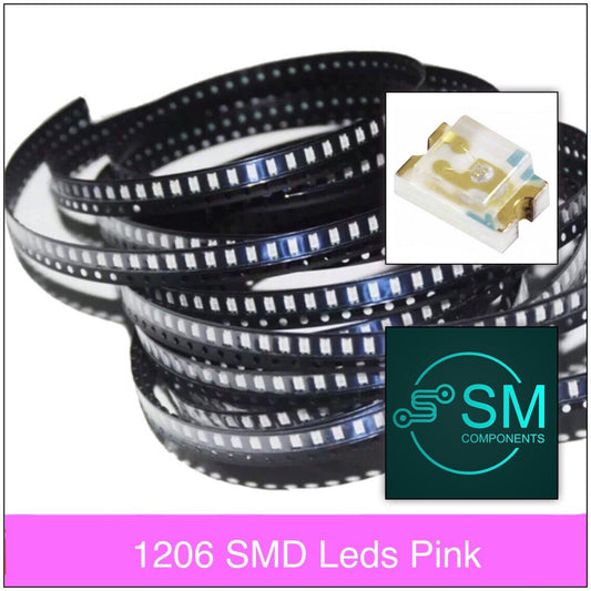 200pcs 1206 SMD PINK 660nm LED Electronics Components Light Emitting Diodes