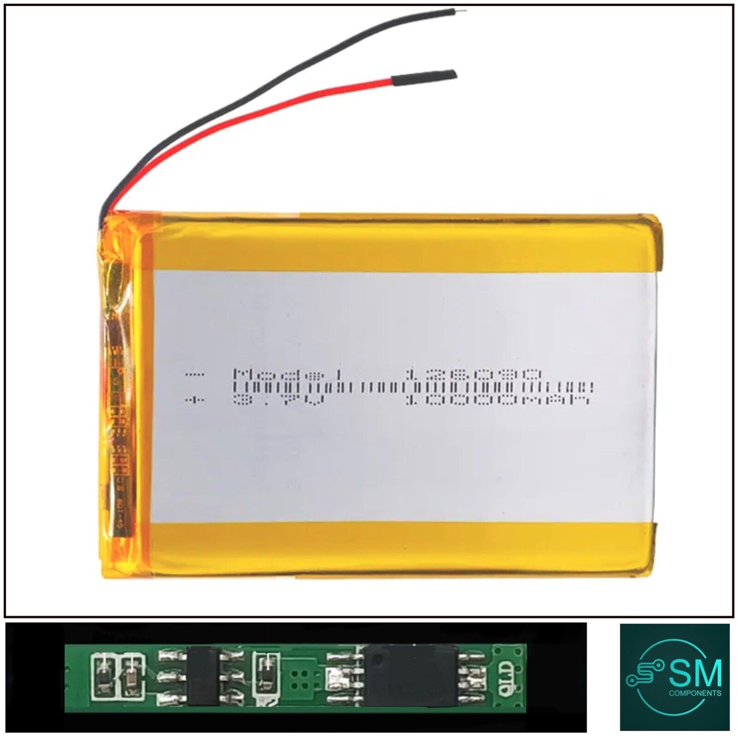 1 X Polymer Lithium Ion Battery LiPo 10000mAh 3.7V 126090 12x60x90mm Protection