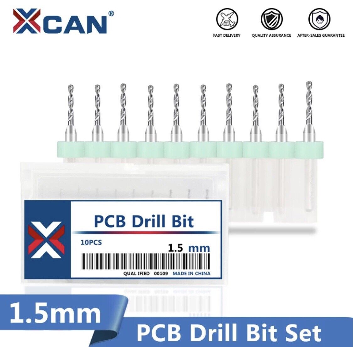 10Pcs 1.5mm PCB Print Circuit Board Carbide Mini Micro Drill Bit Set