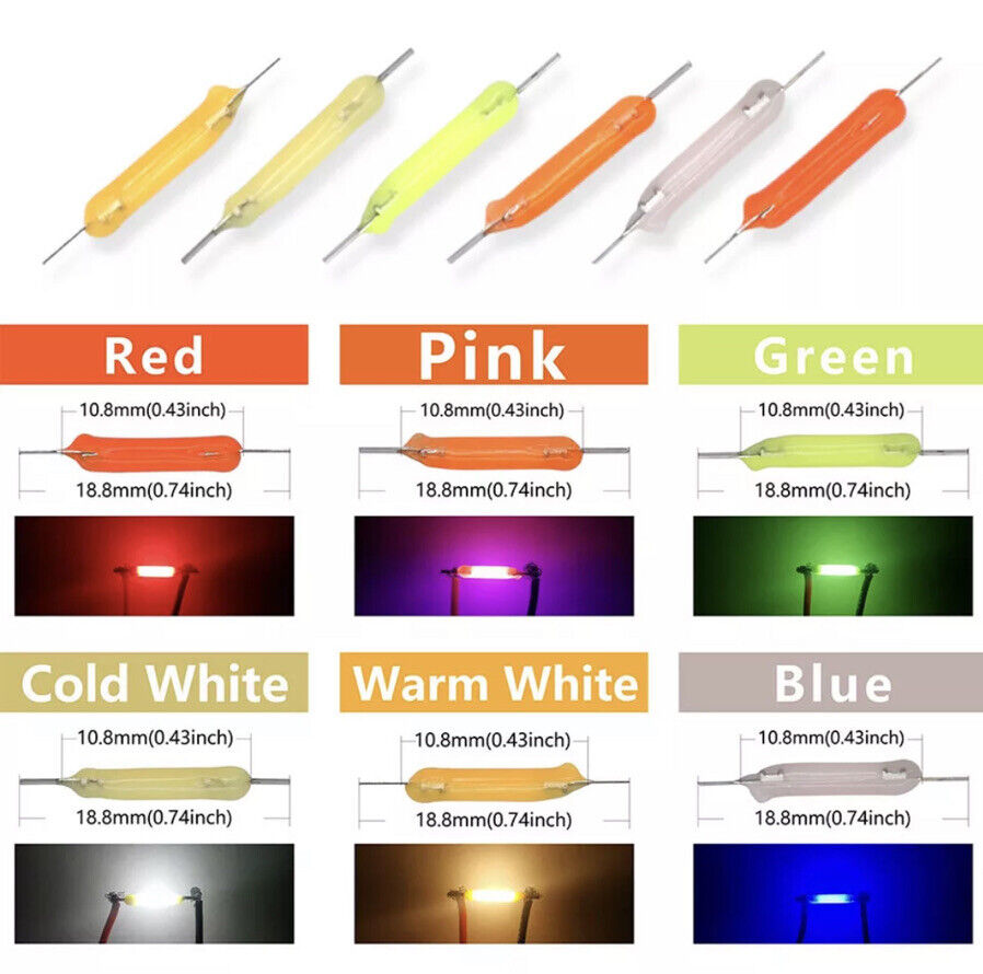 10Pcs 3V PINK Rigid Silicone Filament DIY Led Light Emitting Diodes 80mA