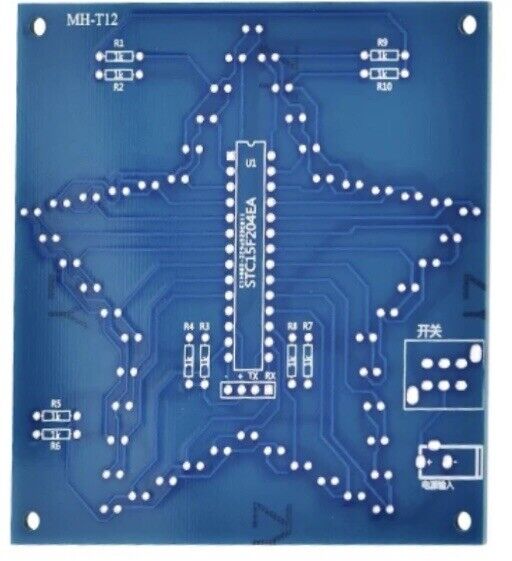 DIY RGB LED 5 Point Star Project Electronic Education Circuit Kit Inc Clear Case