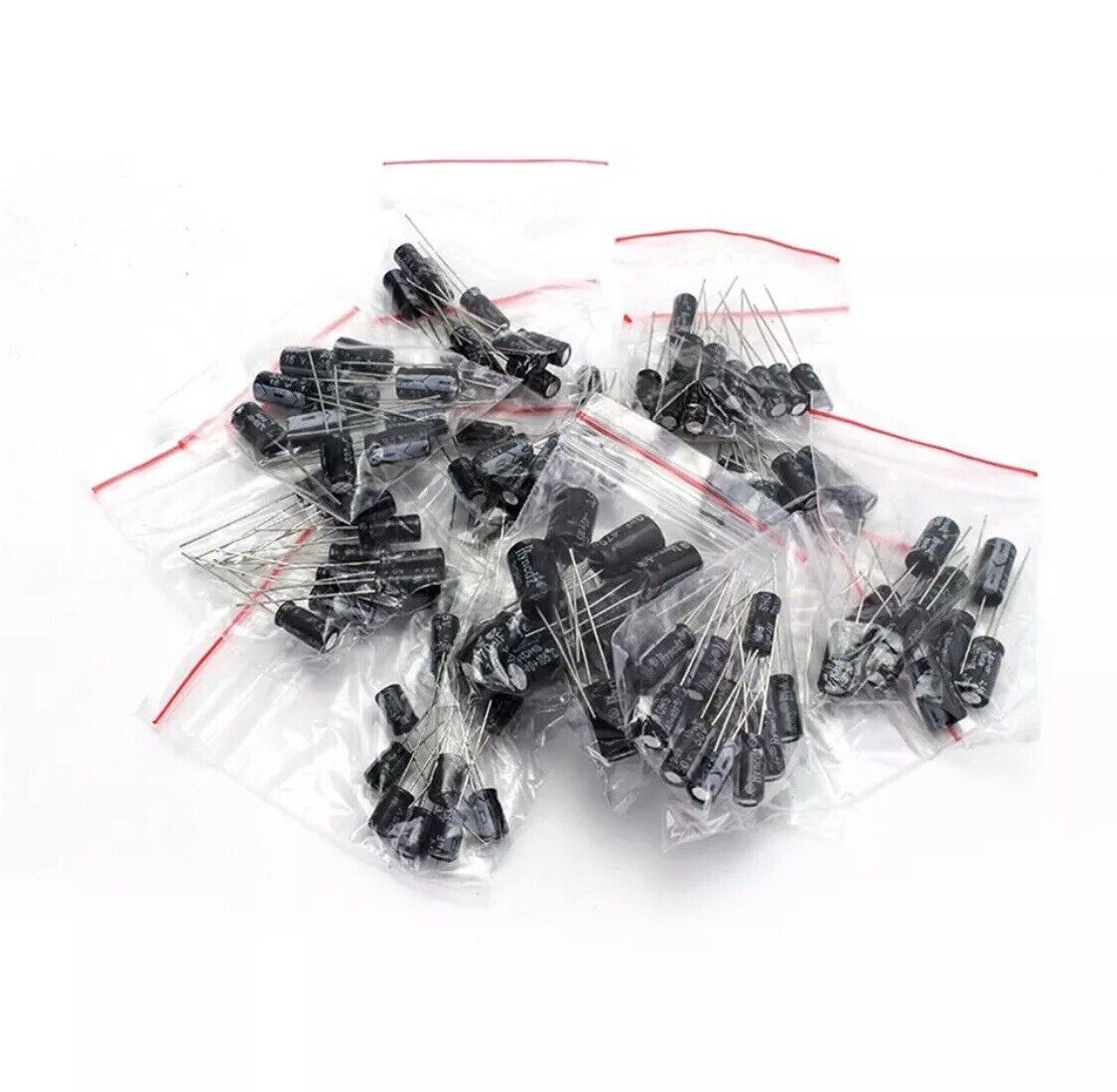 120pcs 12 Values Assorted Electrolytic Capacitors Assortment Kits 0.22uF~470uF