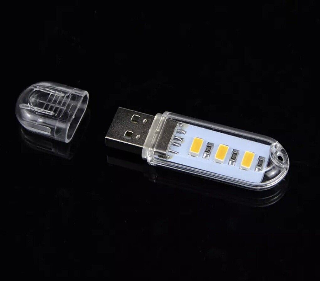 6 X USB emergency WARM WHITE LED Power Bank 3 Led LED Lamp Lighting Night Light