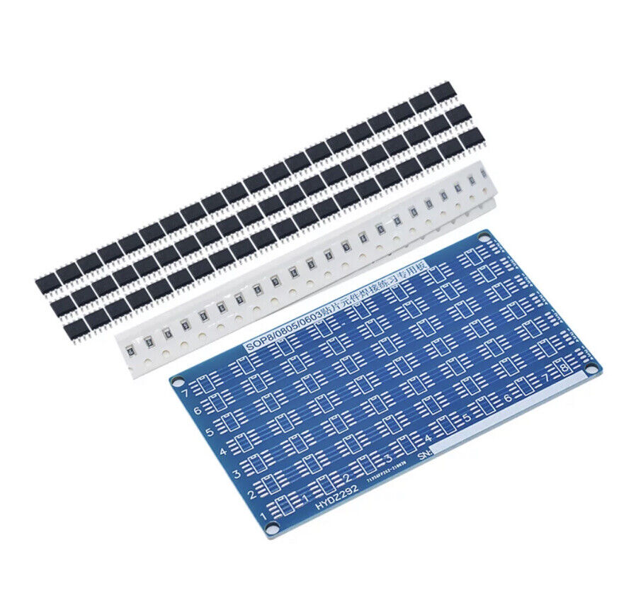 Soldering Practice SMD/SMT 0603-0805 SOP8 DIY Kit Electronic PCB Education Board