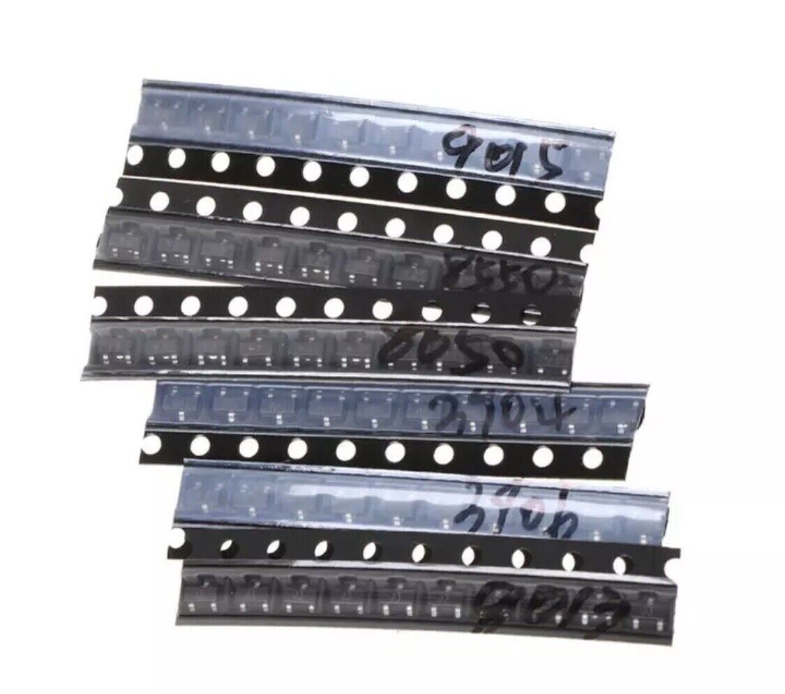 150PC SOT-23 SMD 15 Values Triode Transistors Assorted Kit SS8050 S9012-9014